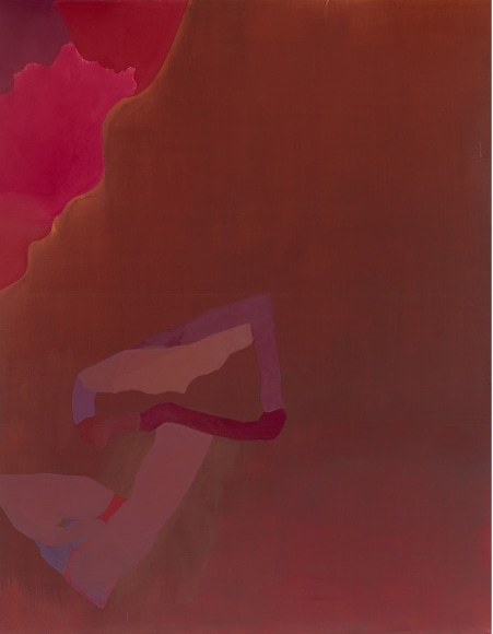 Dorothy Hood Warm Loop, n.d. oil on canvas 89 7/8 x 70 x 1 1/8 inches