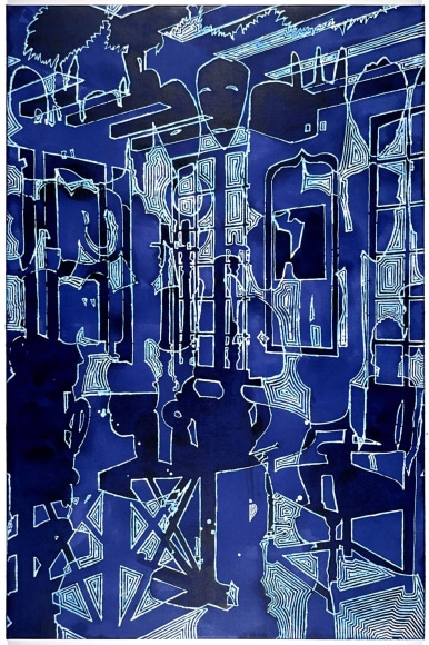 Bo Joseph Untitled, 2024 acrylic and tempera on paper mounted on canvas 48 x 31 5/8 inches