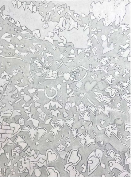 Bradley Kerl Morning Glory (in B&W), 2021 oil on canvas 80 x 60 inches