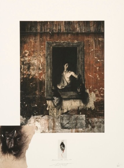 Ernest Pignon-Ernest  David et Goliath 2, 1982-2007  print  31 3/8 x 23 5/8 inches  Edition 19 of 40  $2,000