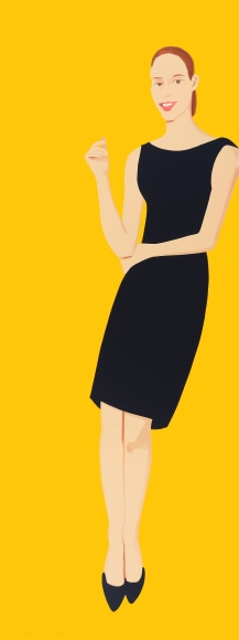 Alex Katz Black Dress V (Ulla), 2015 31-color silkscreen paper: 80 x 30  inches frame: 84 x 34 inches Edition 8 of 35