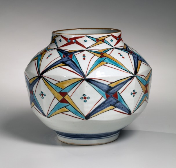 Fujimoto Yoshimichi (Nōdō) (1919-1992), Vase with geometric patterning