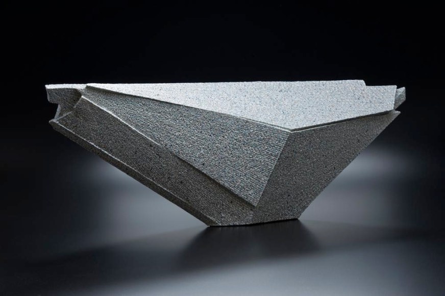 Large horizontal sculpture with extended triangular corner, 2012