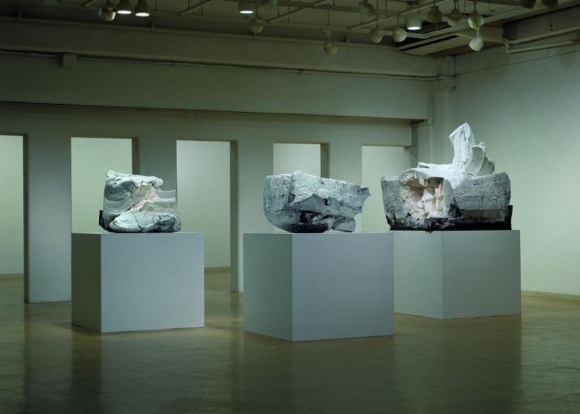 Click the photo for more images of the installation. A previous installation of the three-piece installation, titled Zetsu # 8 (Absolute/End # 8), by Nishida Jun on display in an exhibition that traveled to Fleur Gallery, Kyoto Seika University in Kyoto and Artcourt Gallery in Osaka.