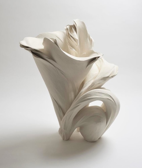 Blossoming 2014 Stoneware with white slip glaze