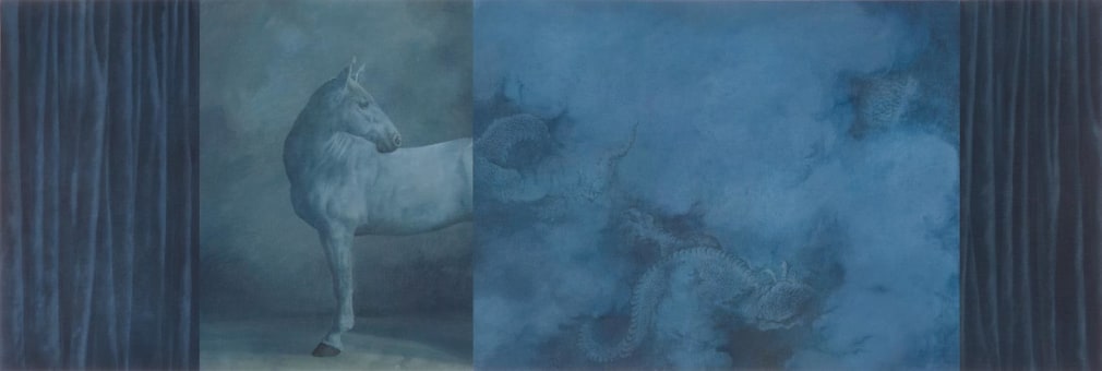 Dragon Horse Immortal Chinese Ink and Mineral Color on Paper  2009