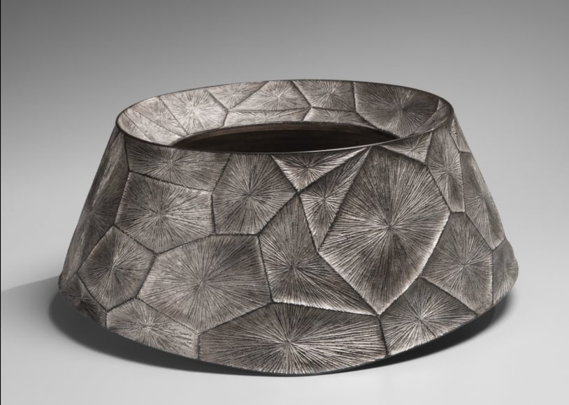 Carved round vessel tilted,&nbsp;Radiance, 2018