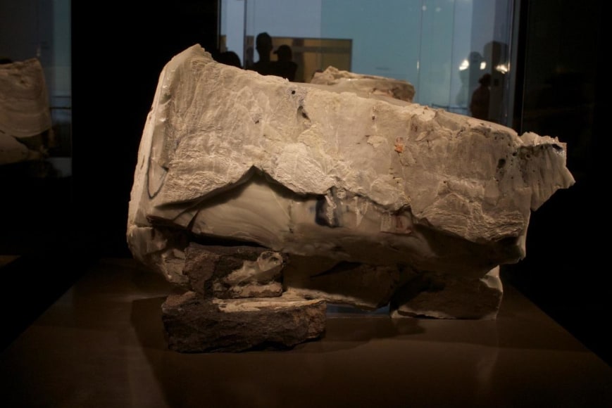 Click the photo for more images of the installation. A closer view of the three-piece installation, titled Zetsu # 8 (Absolute/End # 8), by Nishida Jun on display at the Museum of Fine Arts Boston.