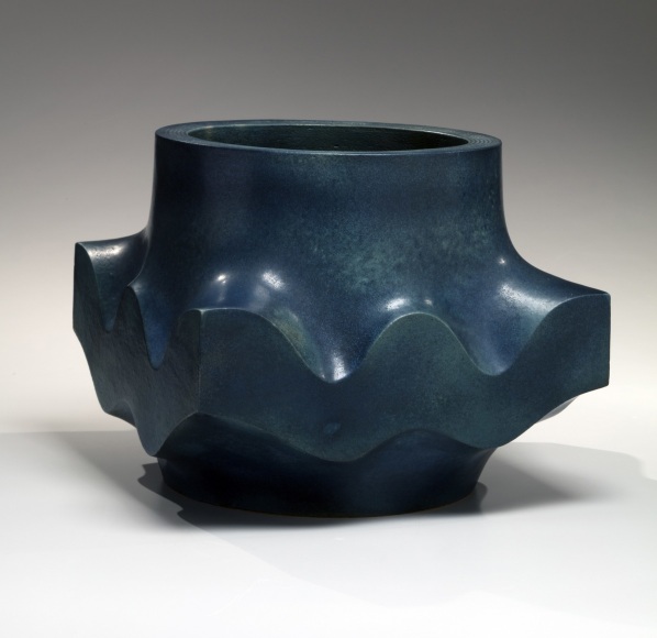 Kuriki Tatsusuke (1943-2013), Bluish green tubular vessel