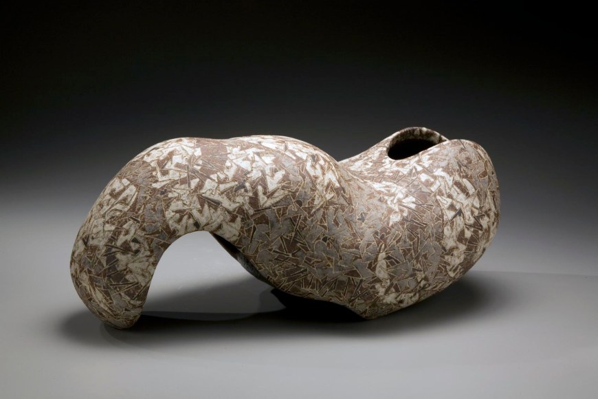 Wada Morihiro, Japanese sculpture, Japanese ceramic, Japanese vessel, Japanese non-utilitarian forms, Japanese stoneware, Japanese glazed stoneware, 1991