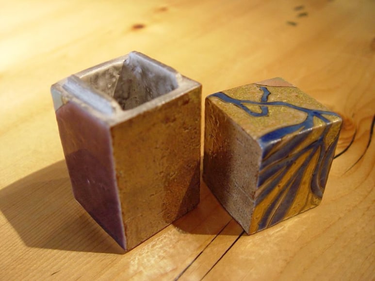 Covered standing box with plant design titled Yume-bako or Dream Box, 2012