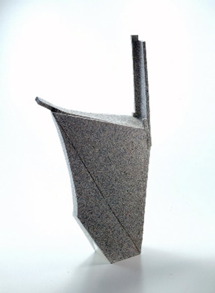 Large sculpture in the form of a bird with colored clay inlays (#7)