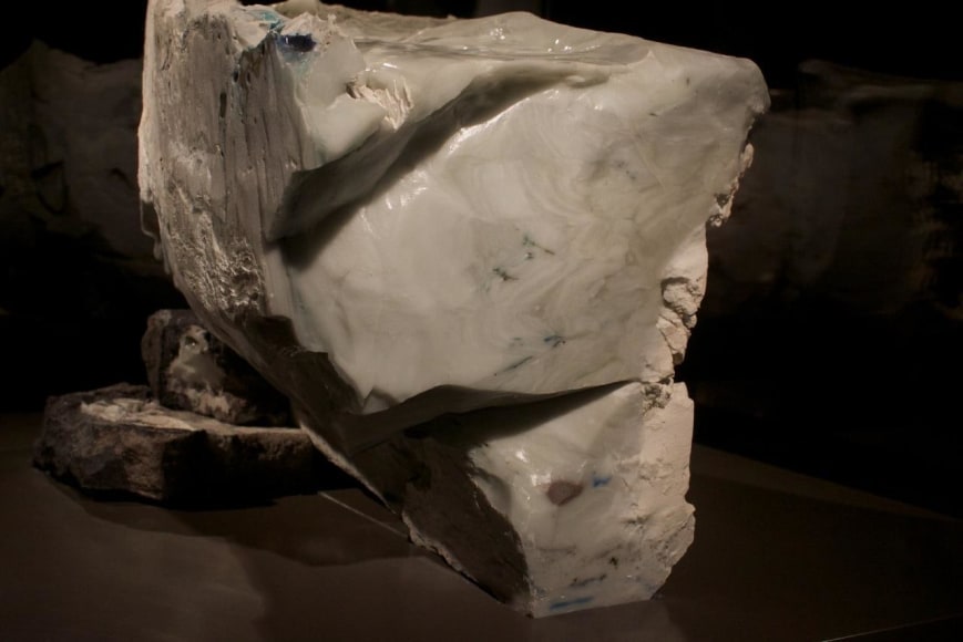 Click the photo for more images of the installation. A closer view of the three-piece installation, titled Zetsu # 8 (Absolute/End # 8), by Nishida Jun on display at the Museum of Fine Arts Boston.