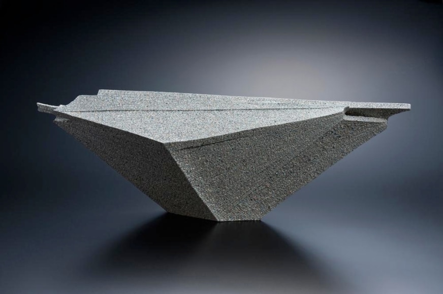 Large horizontal sculpture with extended triangular corner, 2010