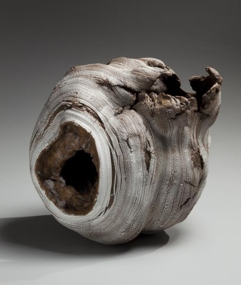 Futamura Yoshimi, Black Hole, 2014, stoneware and porcelain slip, Japanese ceramics, Japanese pottery, Japanese porcelain, Japanese sculpture, Japanese female artist, female ceramist