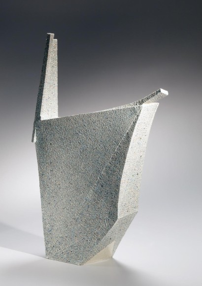 Kishi, Eiko, Kishi Eiko, large, sculpture, bird, colored, clay, inlay, inlaid, 2007, contemporary, Japanese, ceramics, sculpture, objet, stoneware