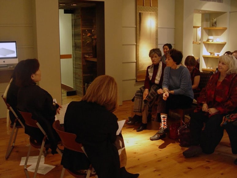 We hosted an artist talk with Kishi Eiko shortly after the hurricane week, on Saturday, November 3rd. We were glad so many people managed to brave the outdoors to come! Click the photo for more images of the talk, and visit our Facebook page  to view even more.