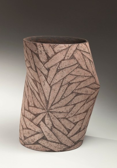 Bent vessel with woven-pattern decoration, 1988