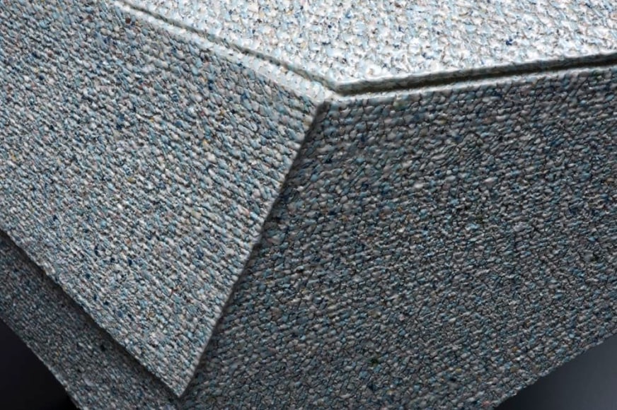 Large horizontal sculpture with extended triangular corner, 2012