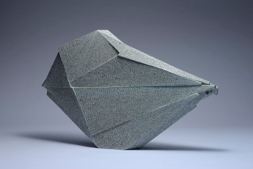 Large horizontal sculpture with extended triangular corner, 2012