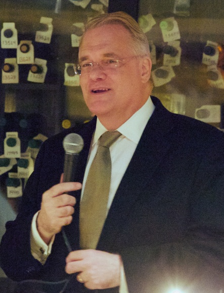 Speaking at a party, 2012.