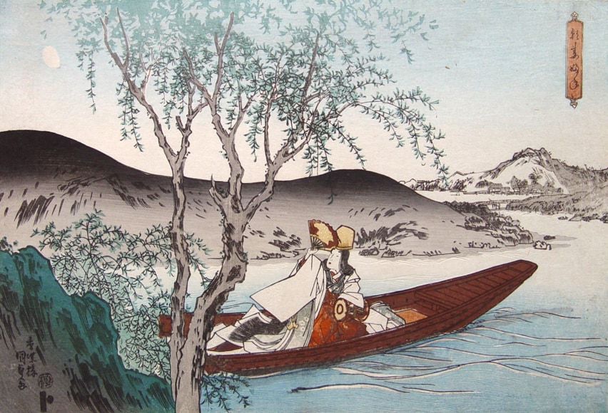 UTAGAWA KUNISADA Asazuma Boat from an untitled series of landscapes