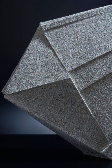 Large diagonal triangular-shaped sculpture, 2012