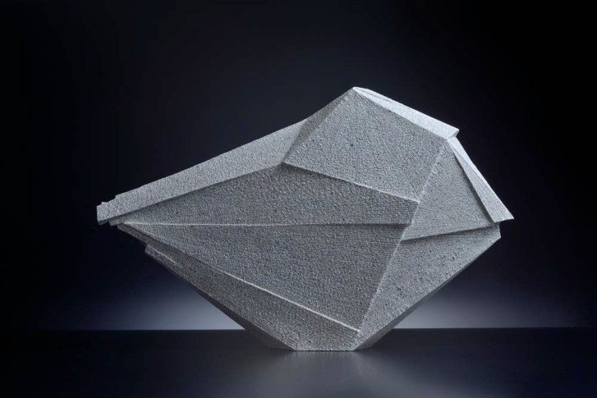 Large horizontal sculpture with extended triangular corner, 2012