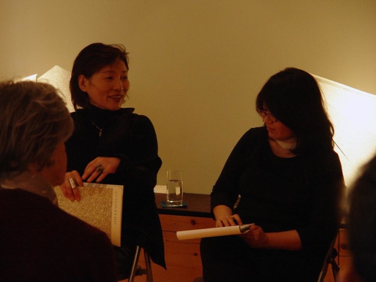 We hosted an artist talk with Kishi Eiko shortly after the hurricane week, on Saturday, November 3rd. We were glad so many people managed to brave the outdoors to come! Click the photo for more images of the talk, and visit our Facebook page  to view even more.