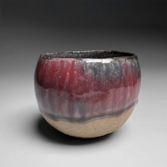 Shinsha chawan; Cinnabar-glazed Teabowl