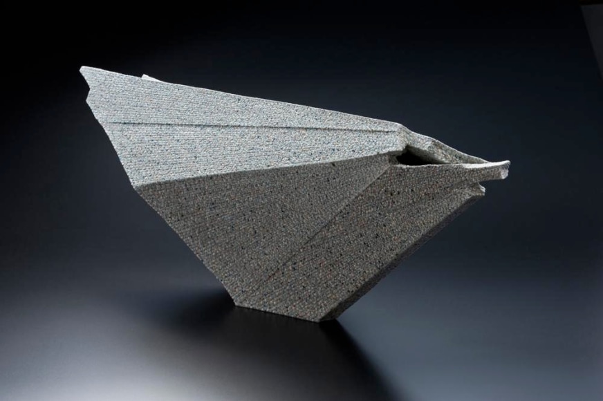 Large horizontal sculpture with extended triangular corner, 2010