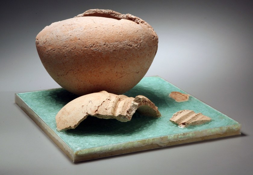 Rectangle glazed slab with roundish shards, 2002