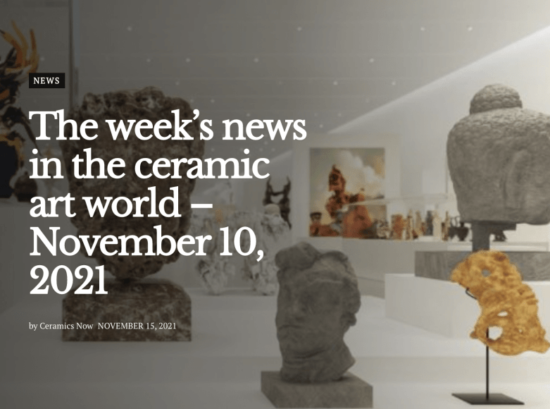 Kawase Shinobu listed in Ceramics Now Weekly's roundup of events