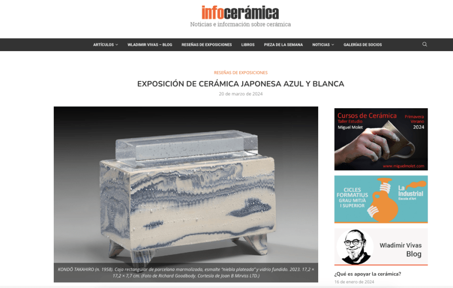 Blue and White featured on Infoceramica