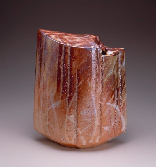 Shino glazed standing vessel, ca. 2006