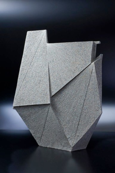 Large vertical flattened diamond-shaped sculpture, 2011