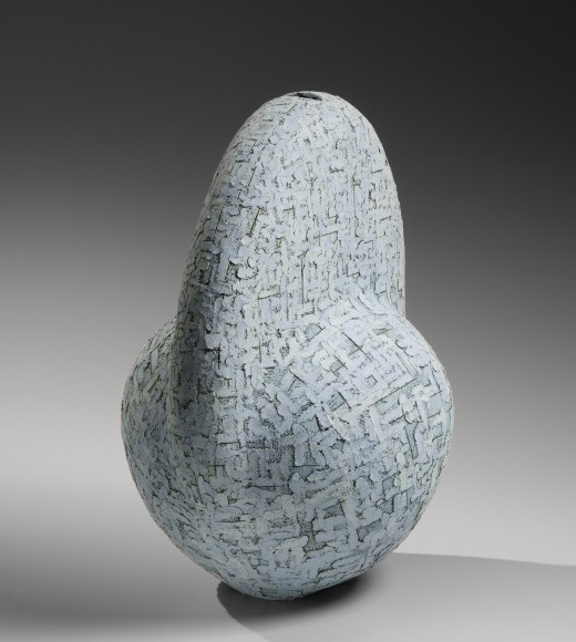 Abstract sculpture decorated with abstract patterning, 2021