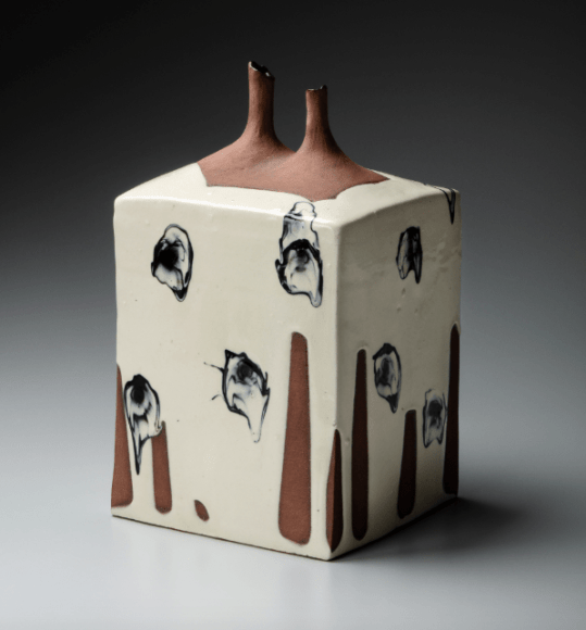 Kondō Yutaka (Japanese, 1932&ndash;1983).&nbsp;Dripping Ink Jar, 1964. Glazed stoneware, 12 3/16 &times; 7 1/2 &times; 6 11/16 in. (31 &times; 19 &times; 17 cm). Carol and Jeffrey Horvitz Collection. (Photo: Richard P. Goodbody and John Morgan)