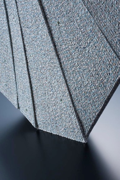 Vertical pleated-patterned sculpture, 2012