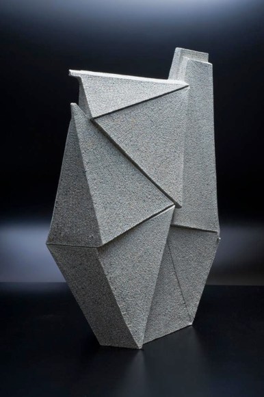 Large vertical flattened diamond-shaped sculpture, 2011