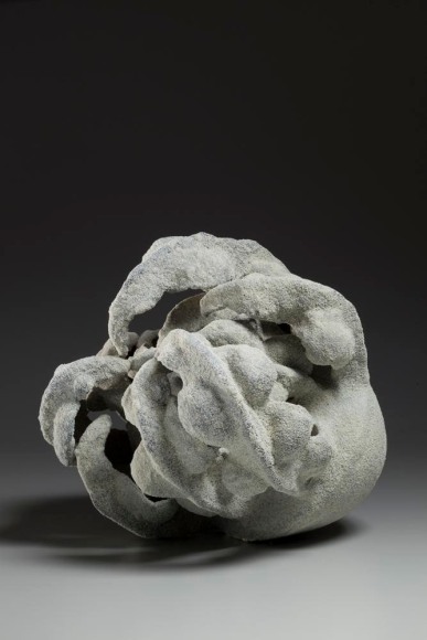 White sculpture in the form of a coral