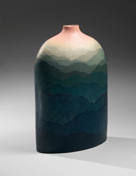 Flattened ovoid standing vessel, ca. 1988