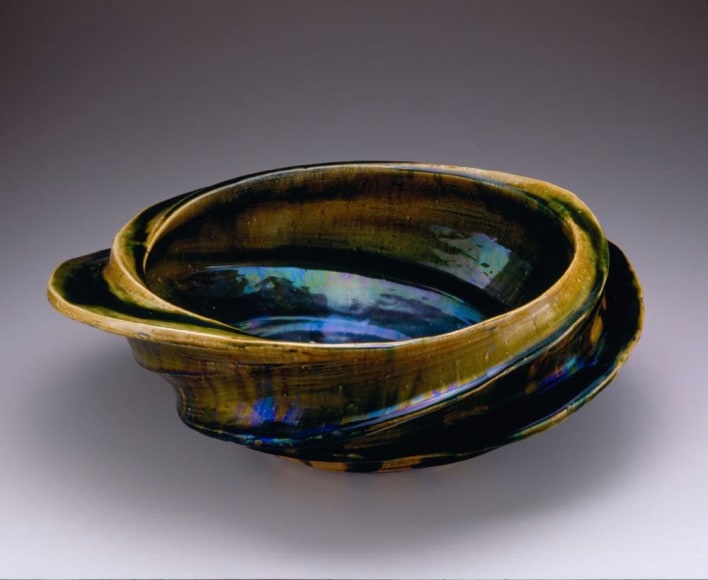 Twisting oribe bowl, ca. 2006