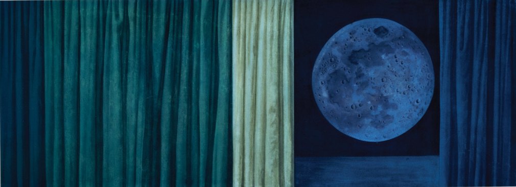 Moon Veil, Chinese Ink and Mineral Color on Paper, 2009