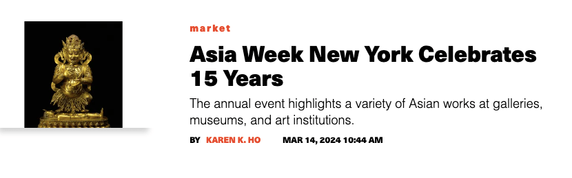 ARTnews celebrates Asia Week New York's anniversary