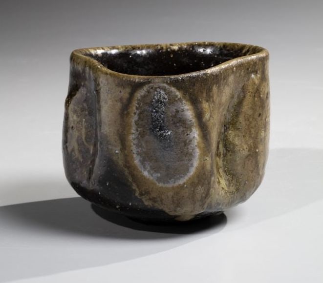 Bizen lobed teabowl