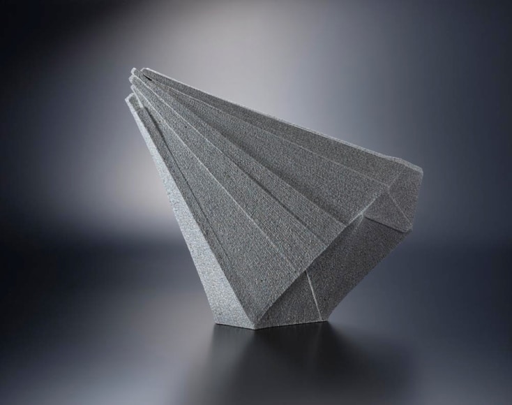 Diagonal triangular-shaped sculpture, 2012