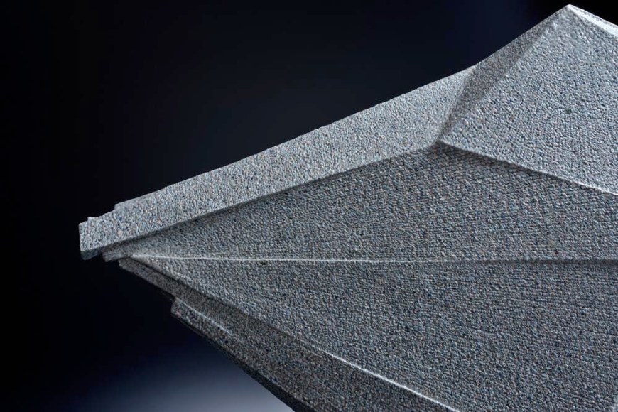 Large horizontal sculpture with extended triangular corner, 2012