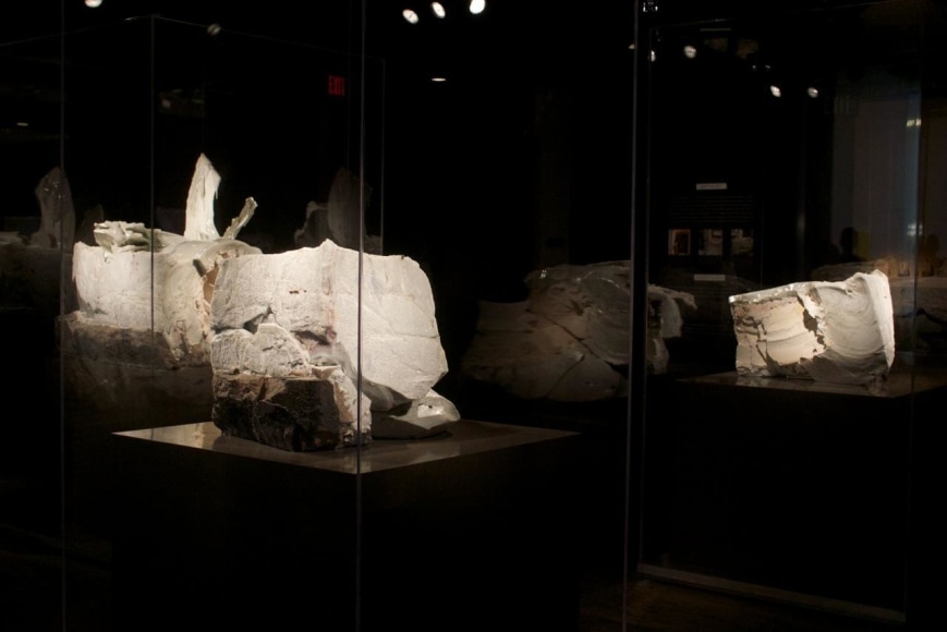 Click the photo for more images of the installation. The three-piece installation, titled Zetsu # 8 (Absolute/End # 8), by Nishida Jun on display at the Museum of Fine Arts Boston.