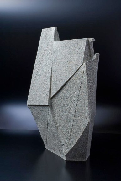 Large vertical flattened diamond-shaped sculpture, 2011